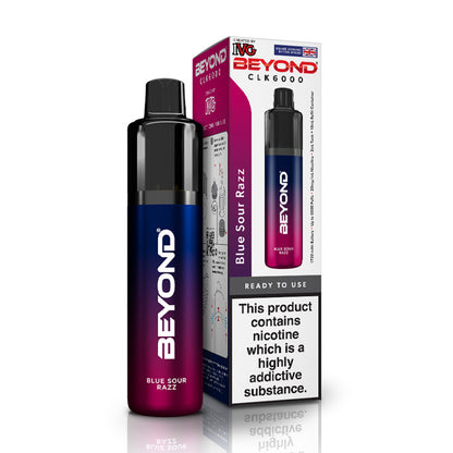 Blue Sour Razz IVG Beyond CLK 6000 Disposable and Box
