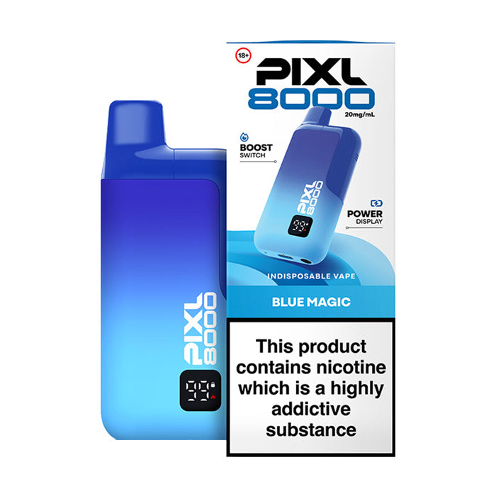 Blue Magic PIXL 8000 Prefilled Pod Kit and Box