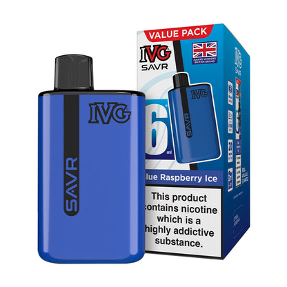 Blue Raspberry Ice IVG SAVR Starter Vape Kit and Box