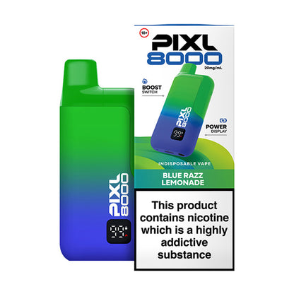 Blue Razz Lemonade PIXL 8000 Prefilled Pod Kit and Box