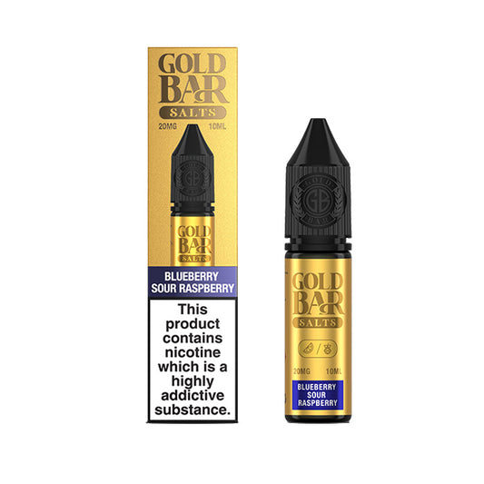 Blueberry Sour Raspberry 10ml Nic Salt E-Liquid by Gold Bar