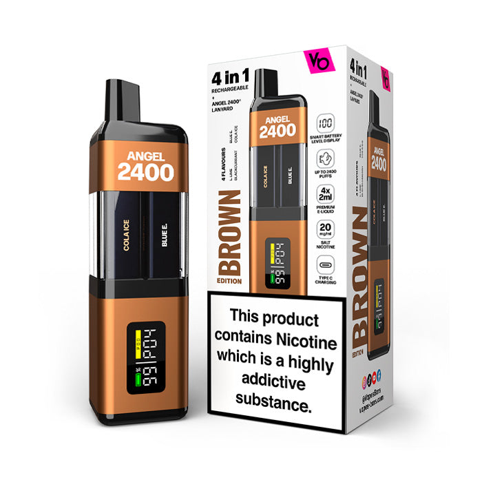 Brown Edition Vapes Bars Angel 2400 Disposable Vape
