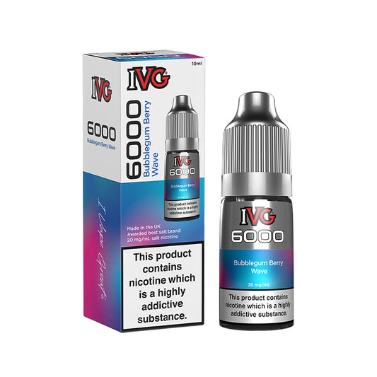 BubblegumBerry Wave 10ml Nic Salt E-Liquid by IVG 6000