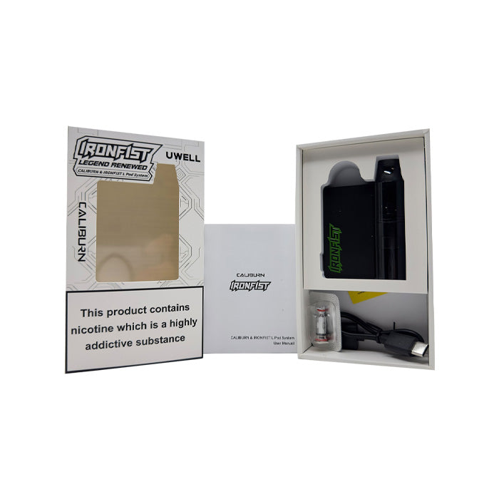 Uwell Caliburn X Ironfist L Pod Kit Box Shot