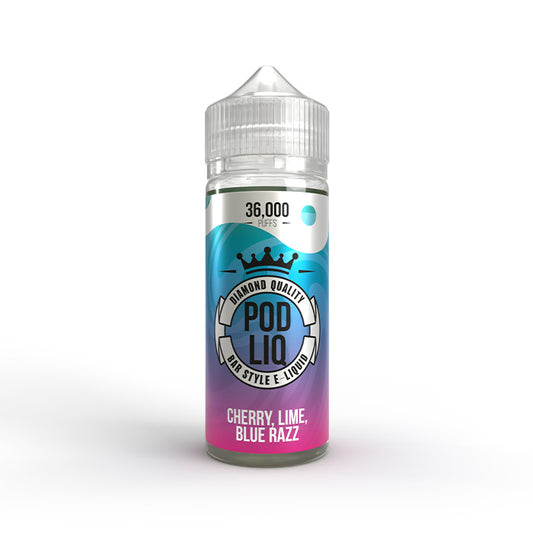 Cherry Lime Blue Razz 100ml Shortfill E-Liquid by Pod Liq