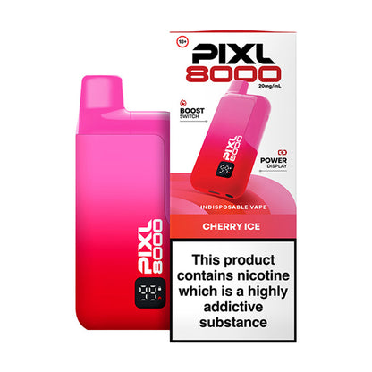 Cherry Ice PIXL 8000 Prefilled Pod Kit and Box