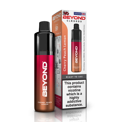 Cherry Peach Lemon IVG Beyond CLK 6000 Disposable and Box