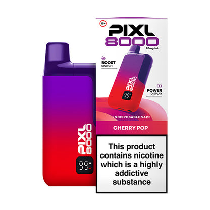 Cherry Pop PIXL 8000 Prefilled Pod Kit and Box