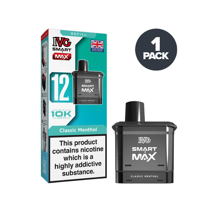 Classic Menthol IVG Smart Max Prefilled Pod and Box