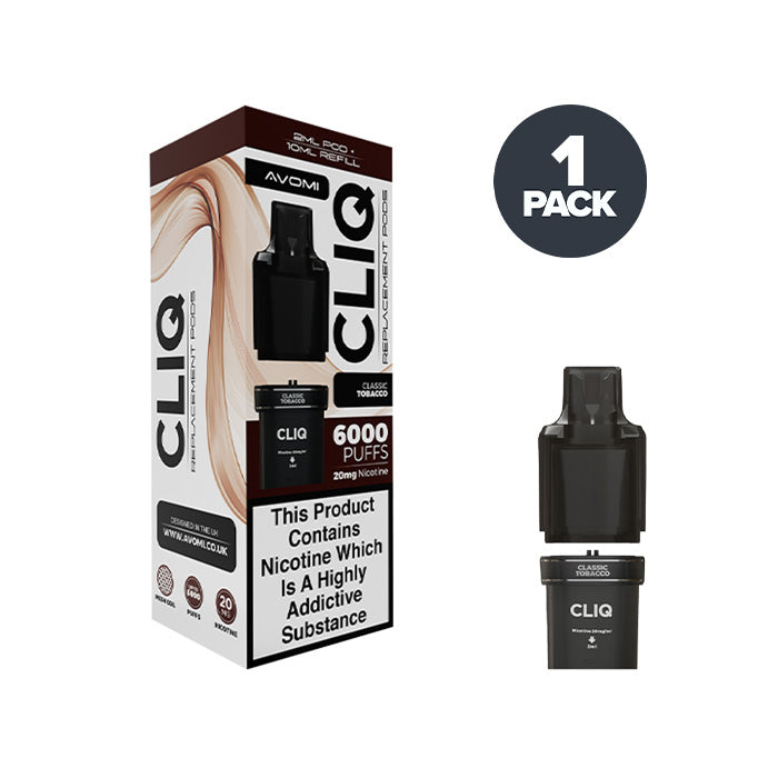 Classic Tobacco Avomi Cliq 6000 Pre-filled Pod and Box