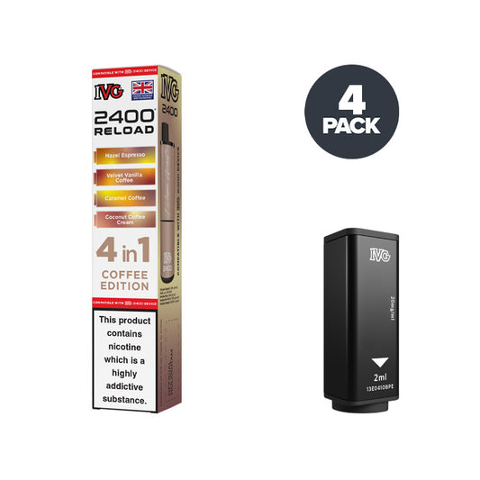 Coffee Edition IVG 2400 Reload Prefilled Pod and Box