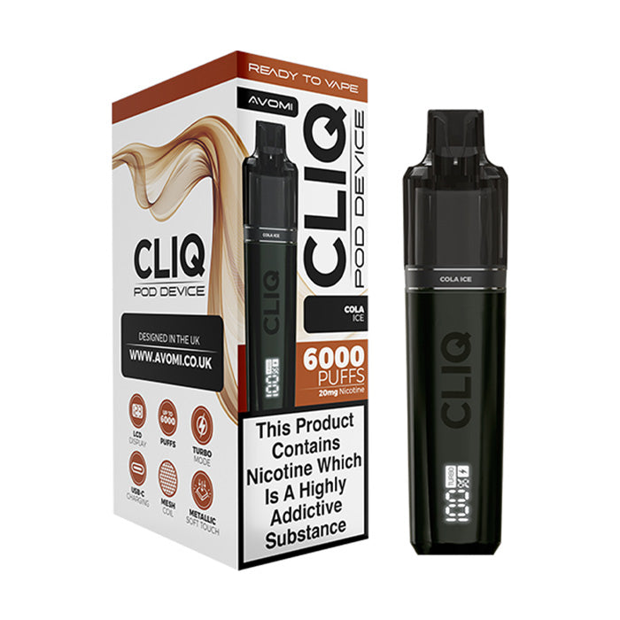 Cola Ice Avomi Cliq 6000 Pod Kit and Box