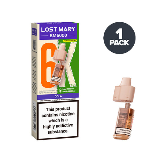 Cola Lost Mary BM6000 Prefilled Pod and Box