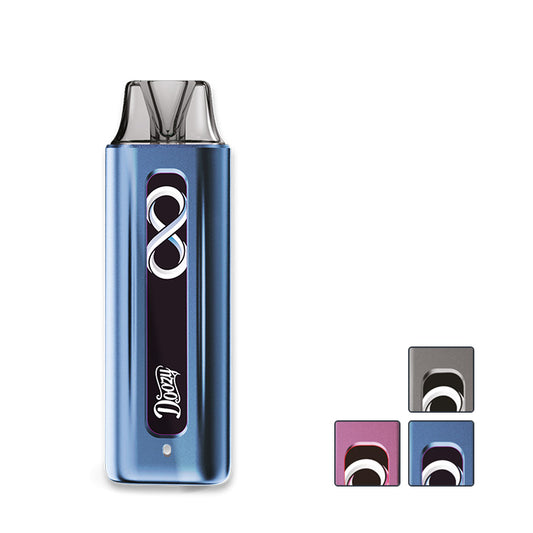 Doozy Infinity Refillable Pod Kit with three squares showcasing three out of the three available colours