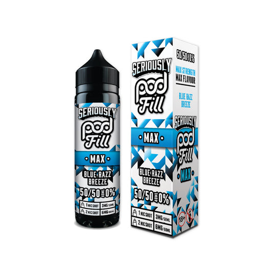 Doozy Podfill Max 50ml Shortfill E-Liquid Blue Razz Breeze