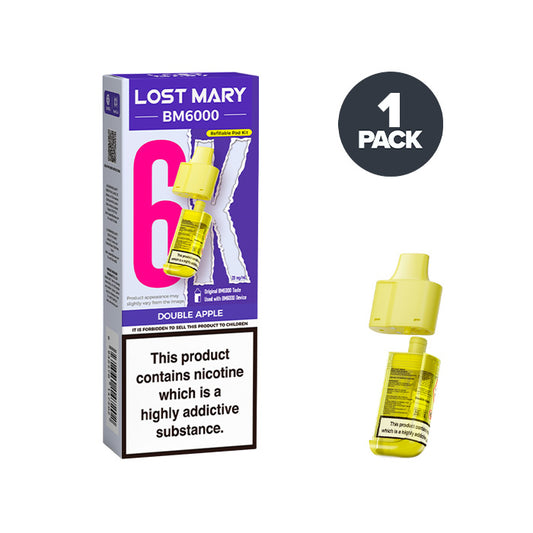 Double Apple Lost Mary BM6000 Prefilled Pod and Box