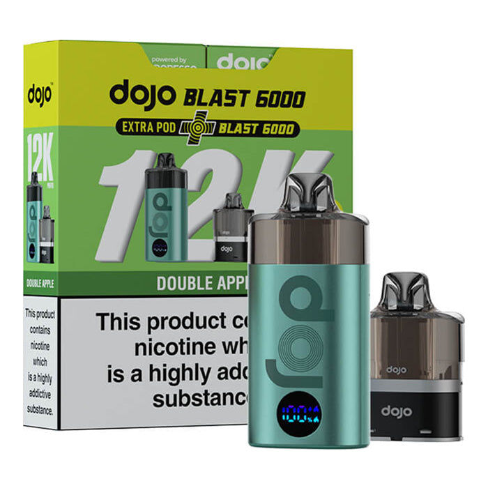 Double Apple Vaporesso Dojo Blast 12K Prefilled Pod Kit and Box
