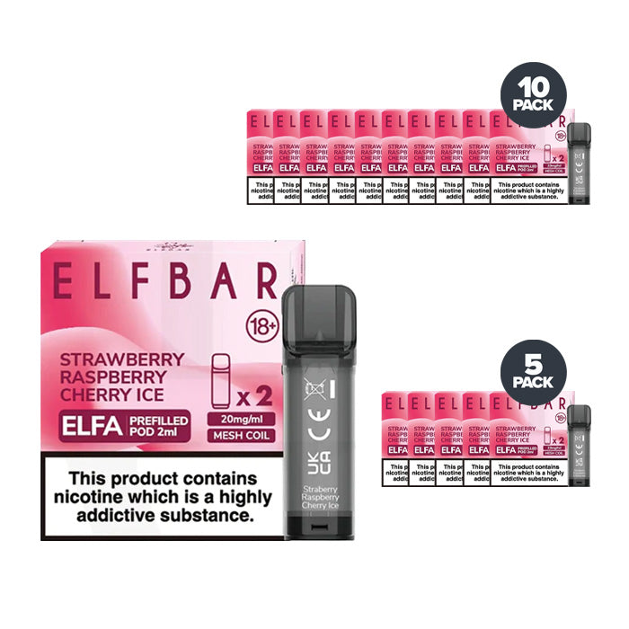ELF BAR ELFA Pods Strawberry Raspberry Cherry Ice