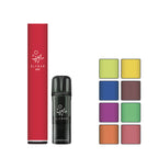 Elf Bar 600 Prefilled Pod Kit with eight squares showcasing eight out of the seventeen available flavours