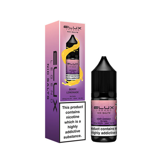 Elux 10ml Nic Salt E-Liquid Berry Lemonade