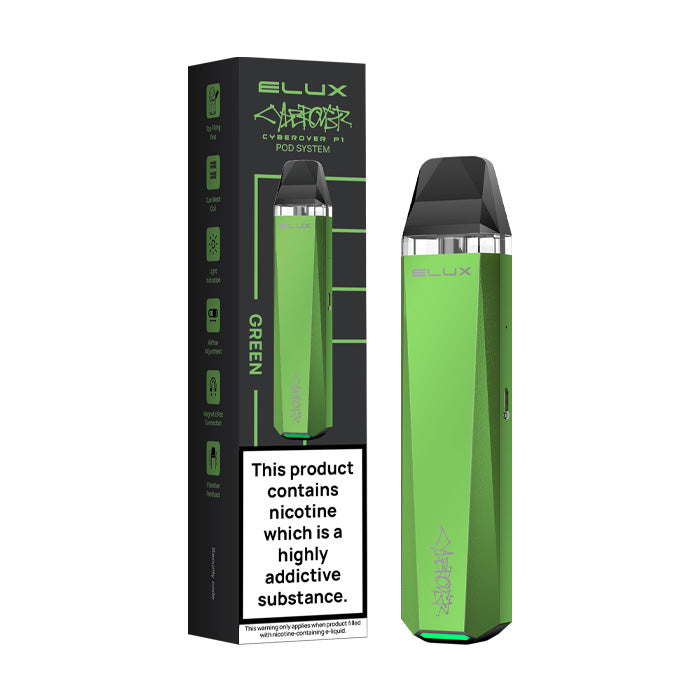 Elux Cyberover P1 Pod Kit and Box Green