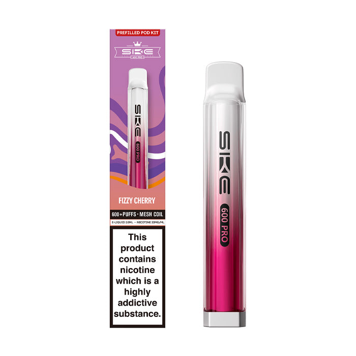 Fizzy Cherry SKE Crystal Pro 600  Prefilled Pod Kit and Box