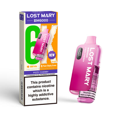 Fizzy Cherry Lost Mary BM6000 Disposable and Box