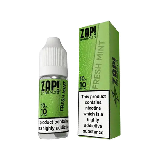 Fresh Mint 10ml Nic Salt E-Liquid by Zap Bar Salts