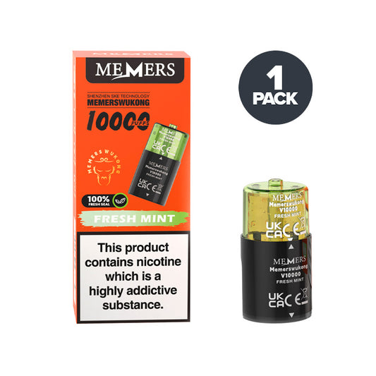 Fresh Mint Memers Wukong V10000 Prefilled Pod and Box