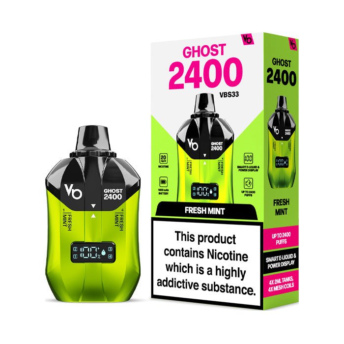Fresh Mint Vapes Bar Ghost 2400 Disposable