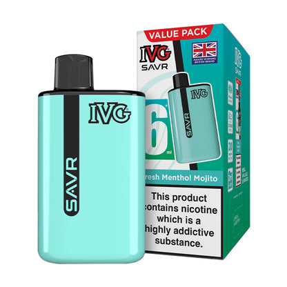 Fresh Menthol Mojito IVG SAVR Starter Vape Kit and Box