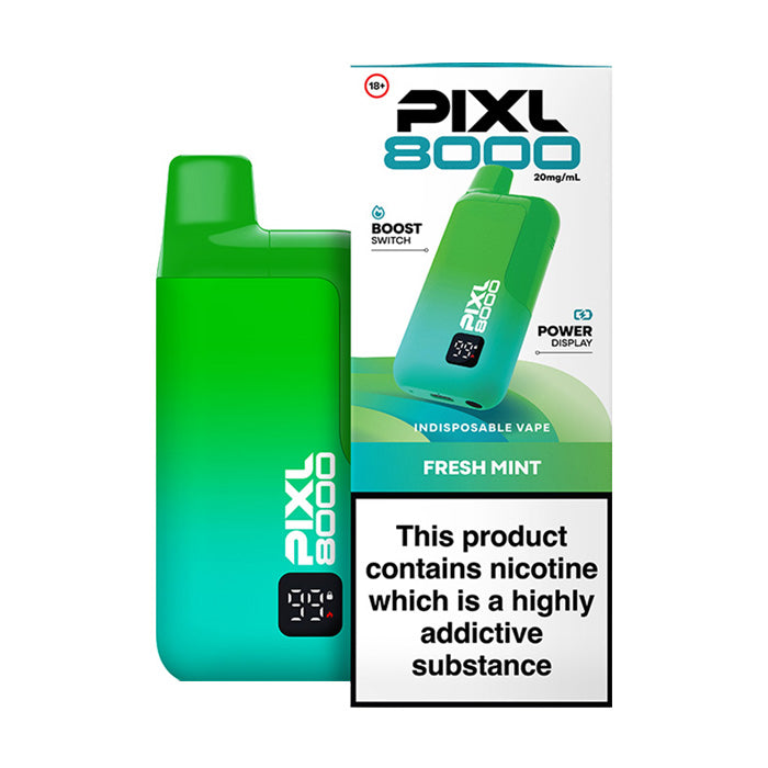 Fresh Mint PIXL 8000 Prefilled Pod Kit and Box