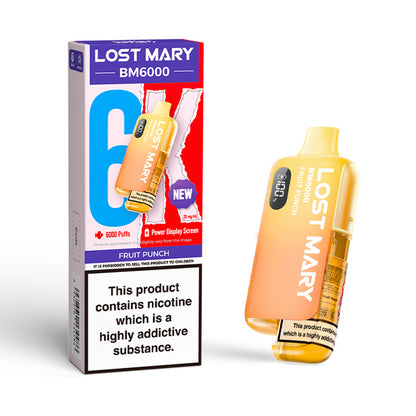 Fruit Punch Lost Mary BM6000 Disposable and Box