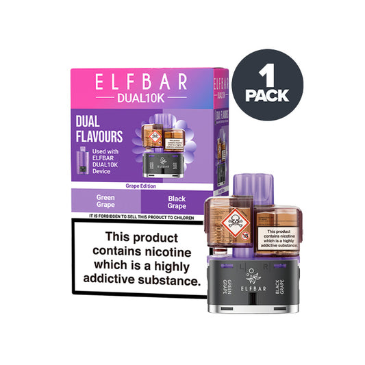 Grape Edition Elf Bar Dual 10K Refill and Box