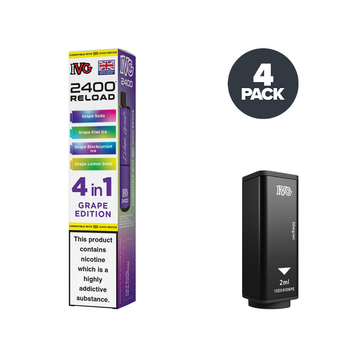 Grape Edition IVG 2400 Reload Prefilled Pod and Box