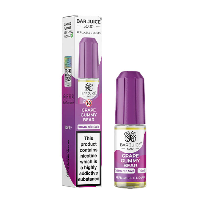 Grape Gummy Bear 10ml Nic Salt E-Liquid by Bar Juice