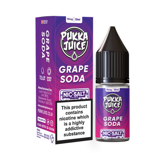 Grape Soda 10ml Nic Salt E-Liquid by Pukka Juice