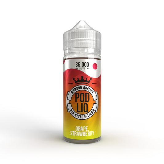 Grape Strawberry 100ml Shortfill E-Liquid by Pod Liq