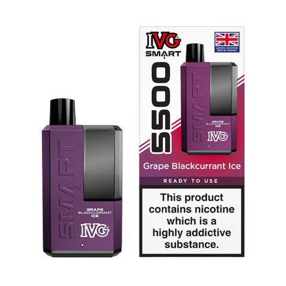 Grape Blackcurrant IVG Smart 5500 Disposable Vape