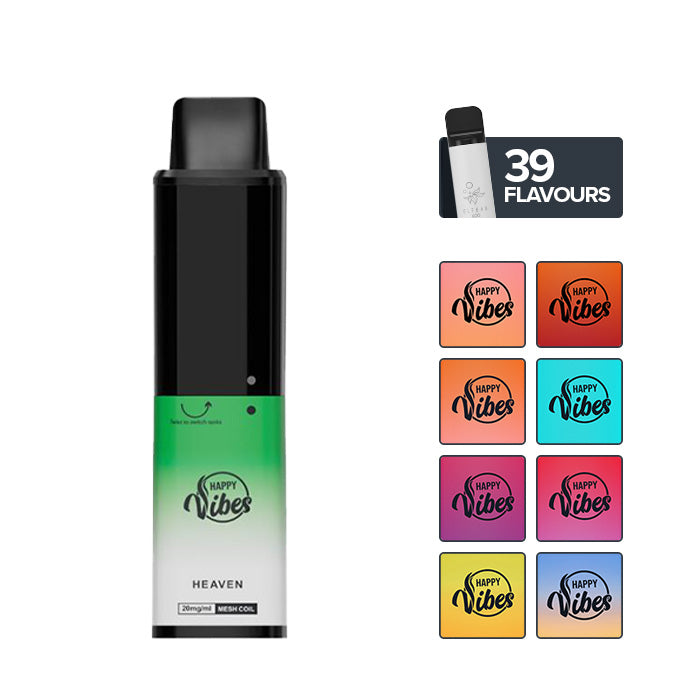 Happy Vibes 2400 Disposable Vape with 8 Colour Boxes
