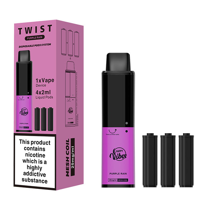 Happy Vibes 2400 Disposable Vape Purple Rain