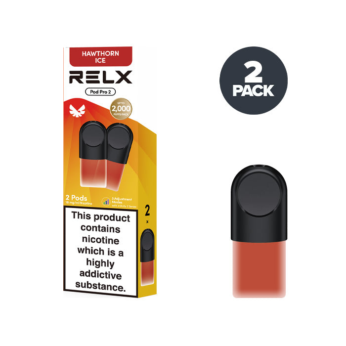 Hawthorn Ice RELX Pro Pod 2 Pre-filled Pods | Pack of 2 Hawthorn Ice RELX Pro Pod 2 Pre-filled Pods | Pack of 2
