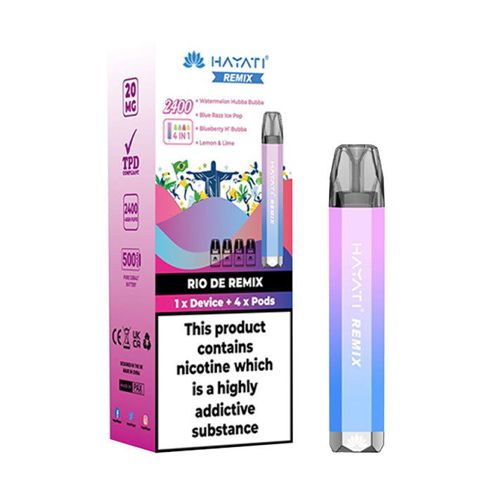 hayati remix 2400 flavours Hayati Remix 2400 Puffs Pod Kit