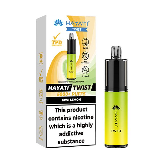 Kiwi Lemon Hayati Twist 5000 Disposable with Box