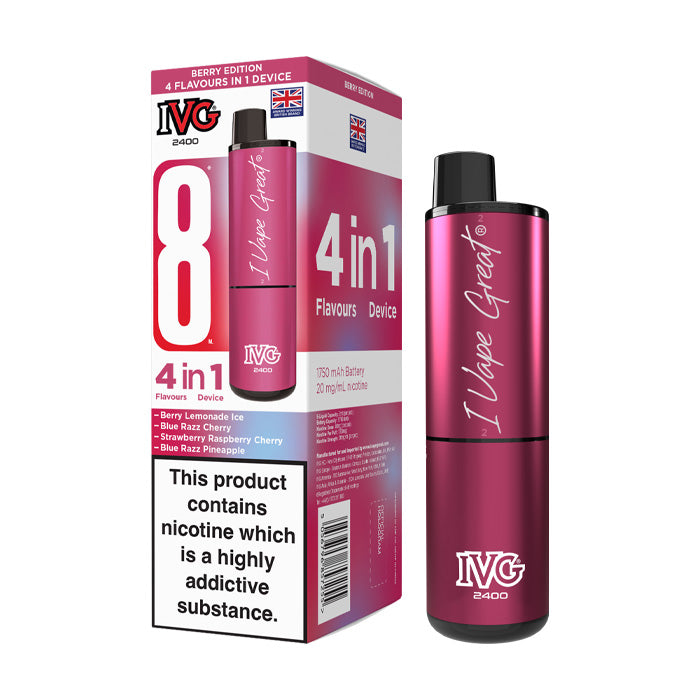 IVG 2400 Rechargeable Vape Kit Berry Edition