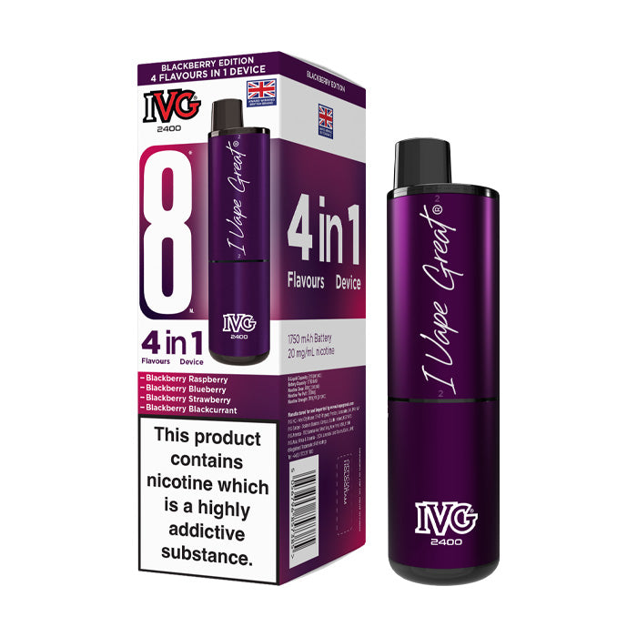 IVG 2400 Rechargeable Vape Kit Blackberry Edition