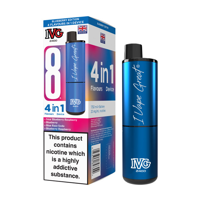 IVG 2400 Rechargeable Vape Kit Blueberry Edition