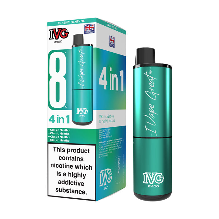 IVG 2400 Rechargeable Vape Kit Classic Menthol