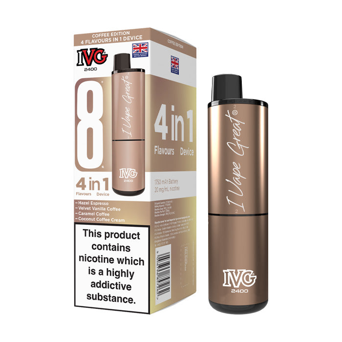 IVG 2400 Rechargeable Vape Kit Coffee Edition