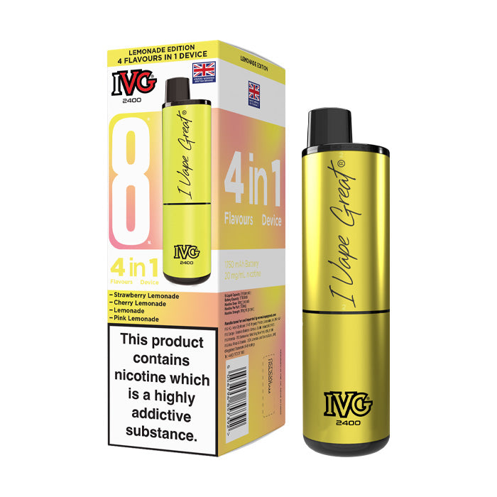IVG 2400 Rechargeable Vape Kit Lemonade Edition